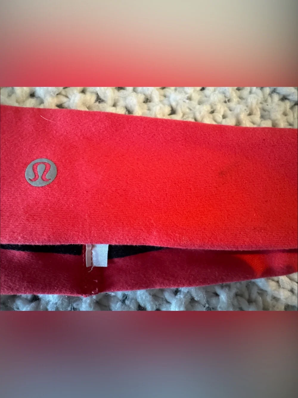 lululemon athletica Women’s bright red stretch workout headband